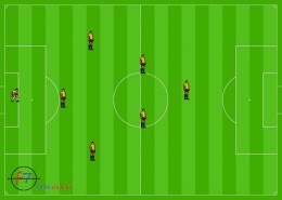Soccer 7, 1-3-2-1 Football Formation