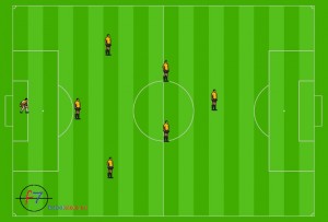 Soccer 7, 1-3-2-1 Football Formation