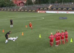 Vídeo Ejercicios de Futbol para niños, velocidad 1vs1 con finalización